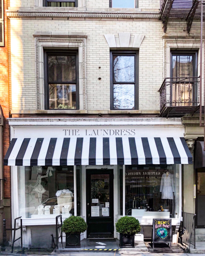 The Laundress, store facade in soho, Manhattan, New York.