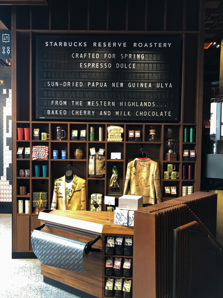 Inside the Starbucks reserve in Chelsea, Manhattan, New York