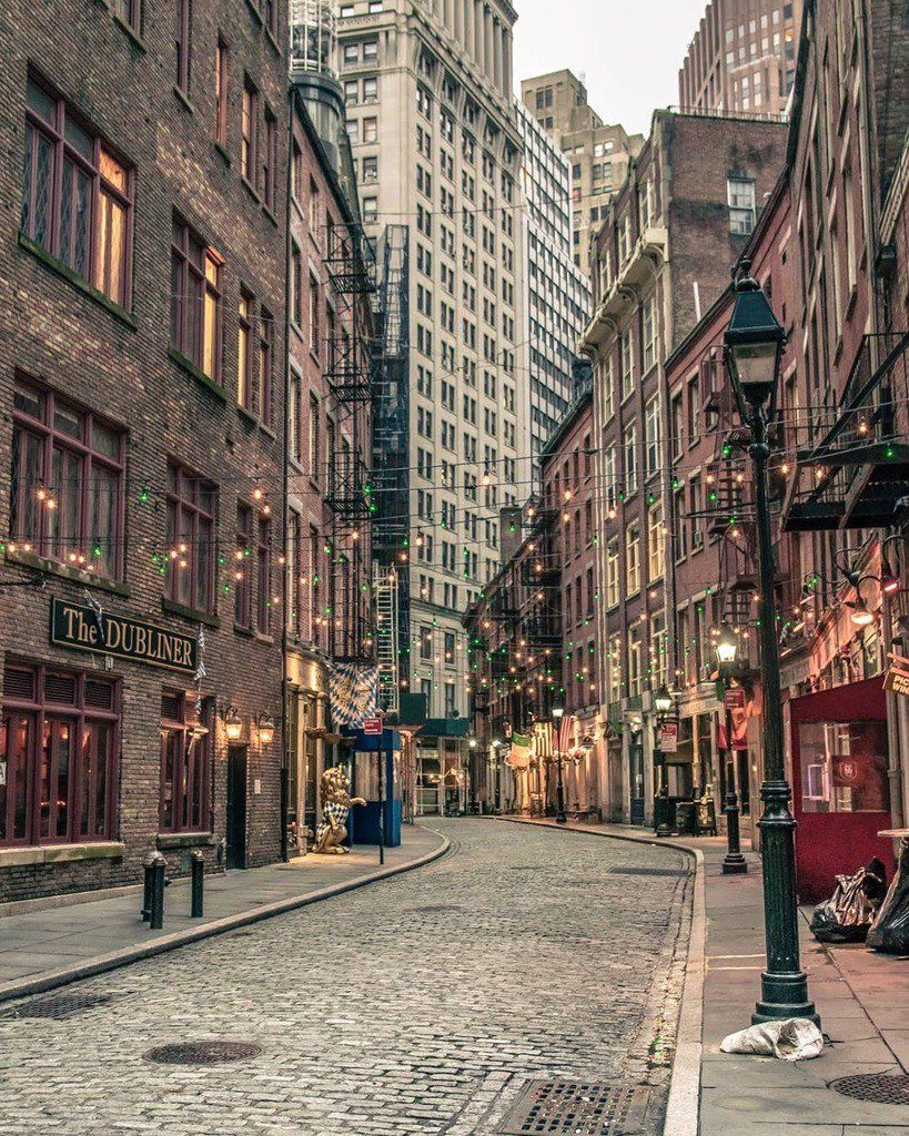 Stone Street, instagram spot, Manhattan, New York 